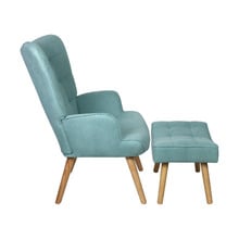 Afton Rubberwood Armchair with Ottoman